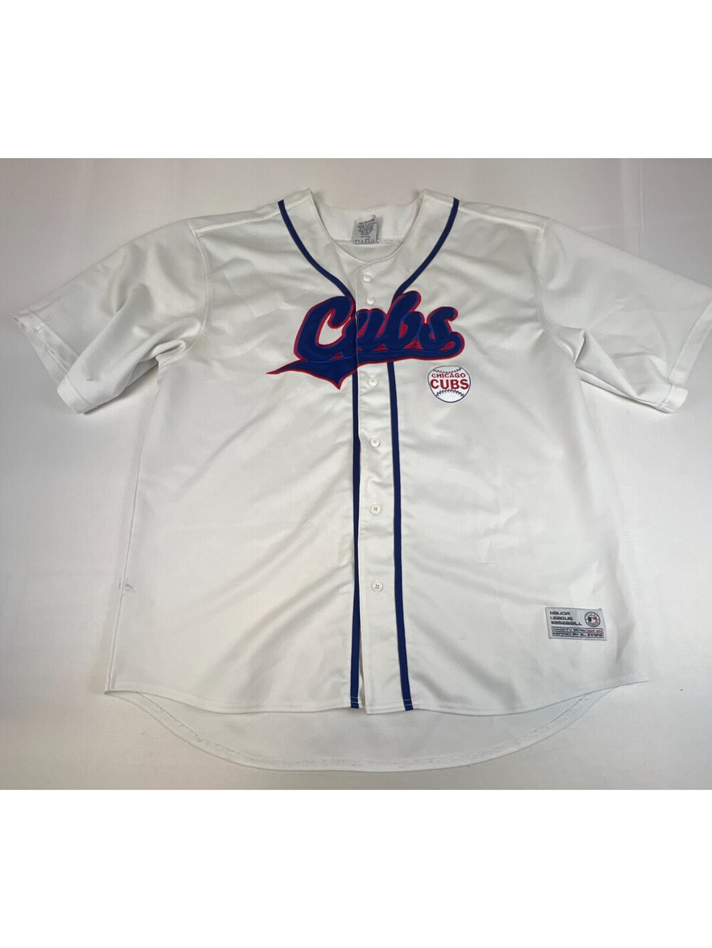 Dynasty Chicago Cubs Men 2XL White Baseball Jersey MLB Button Front Shirt